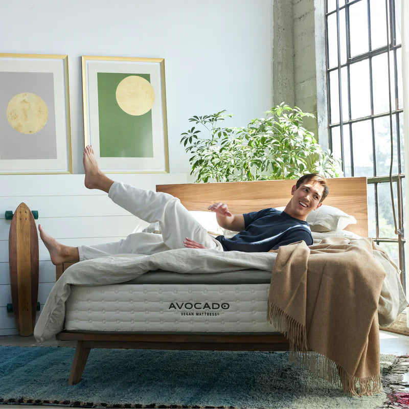 Avocado Mid-Century Modern Bed Frame