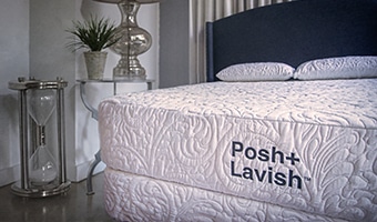 Close up photo of Posh Lavish Mattress in bedroom Setting