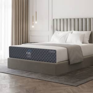 Puffy Lux Hybrid Mattress Room setup