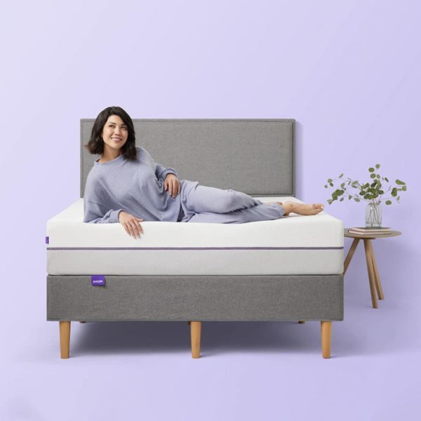 resized for blog purple image of woman on purple mattress