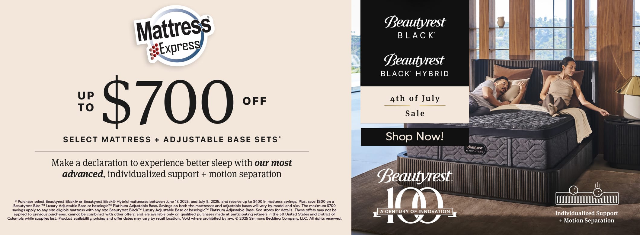 Beautyrest Black and Black Hybrid 4th of July Sale 2025